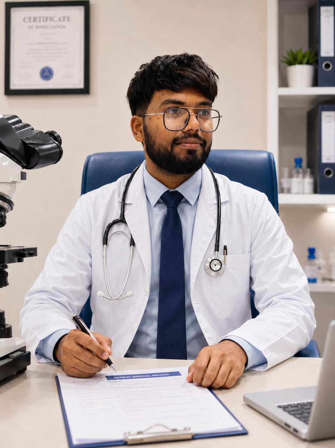 Jastin Ankur as renal therapist in clinic